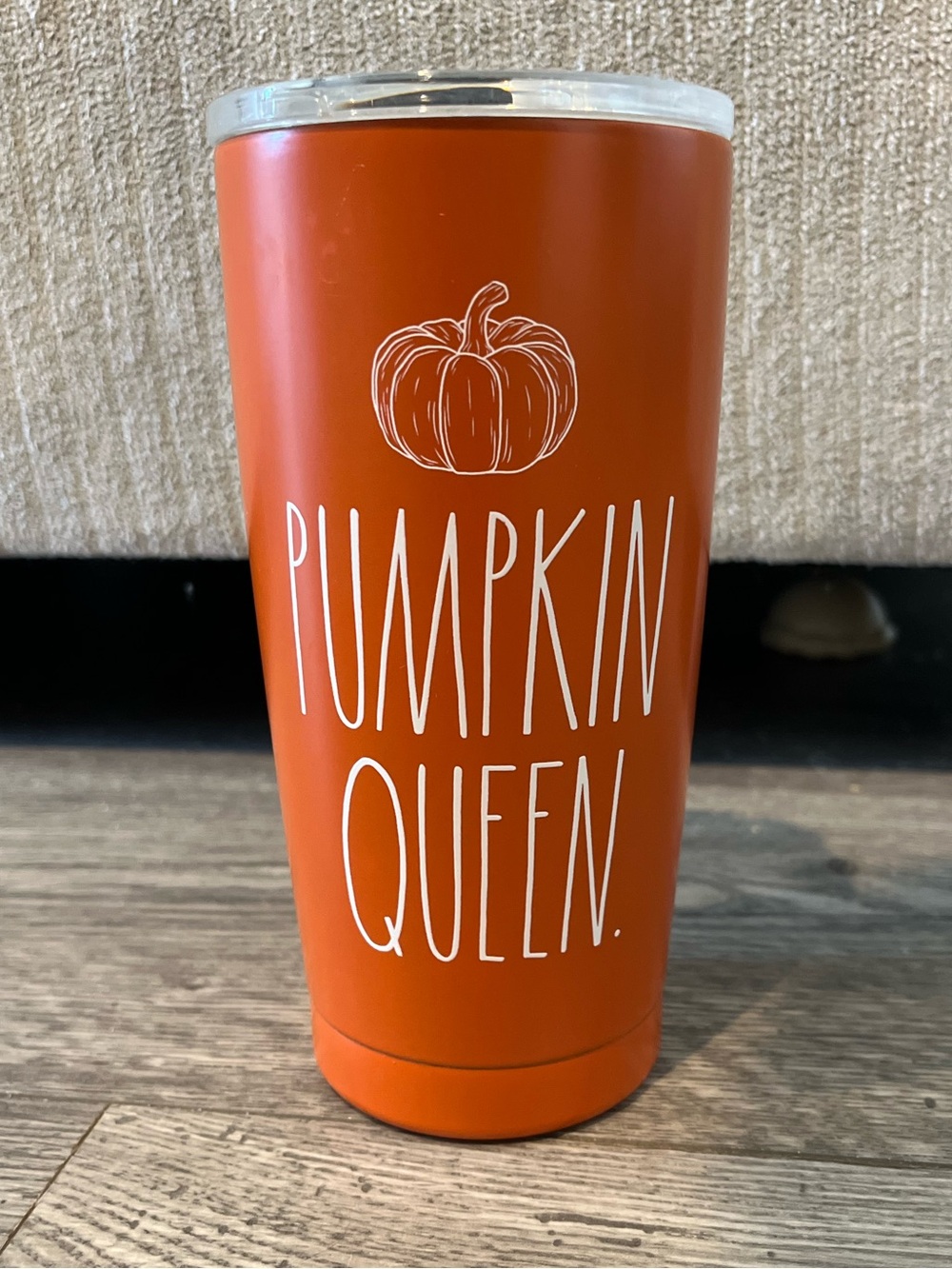 Rae Dunn Pumpkin Queen Orange Insulated Tumbler Fall Autumn PSL Pumpkin Spice